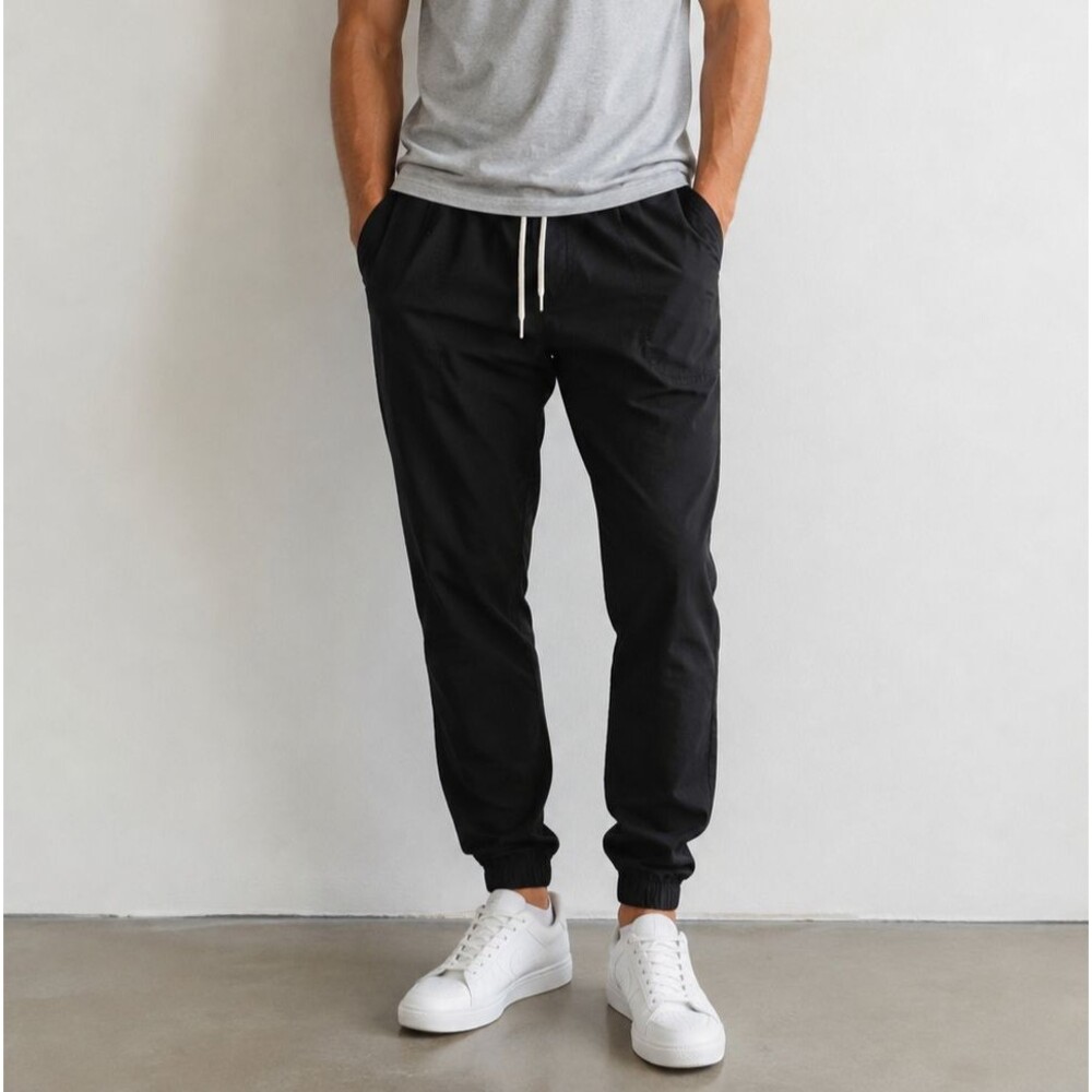 Vuori Ripstop Traveler Jogger Pants Men's V434 Black Organic Cotton Stretch XL